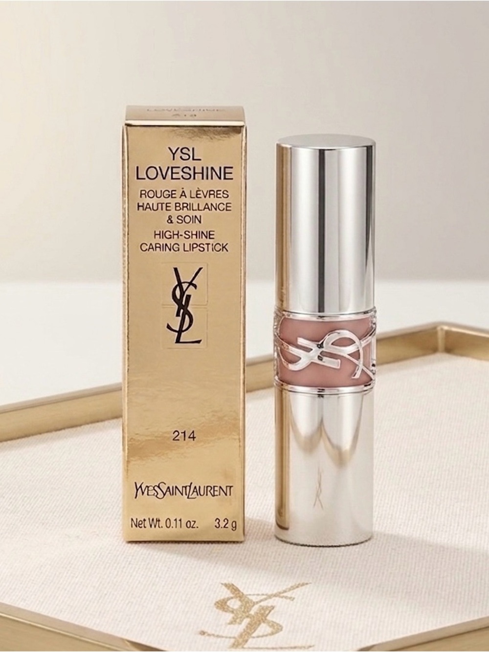 100% Authentic Yves Saint Laurent YSL Loveshine Lip Oil Stick 214 Wet Guava